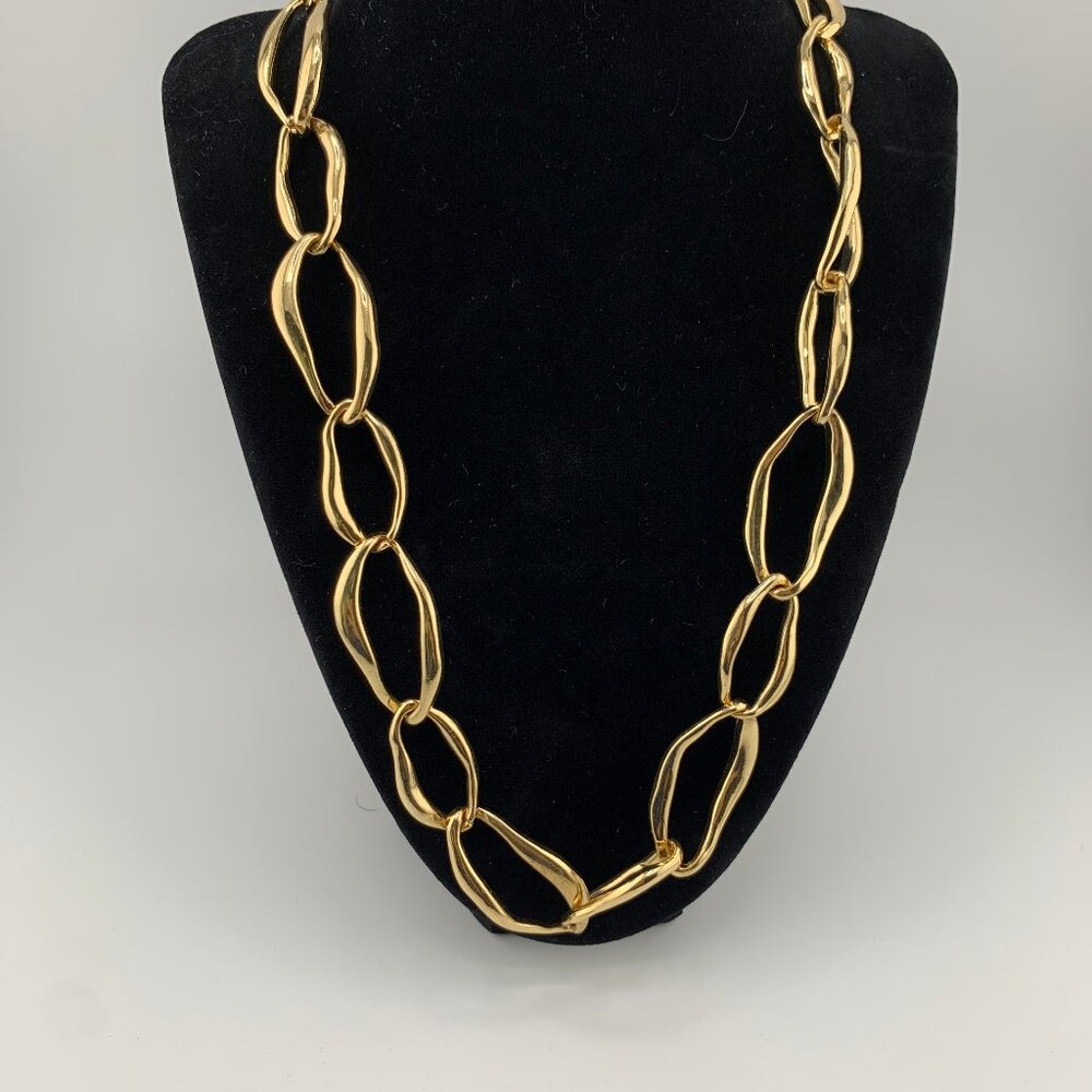 Stunning & Substantial Gold-Tone Chain Link Necklace